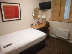 The bedroom of the Strand Palace Hotel