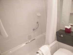The bathroom of the Strand Palace Hotel bedroom