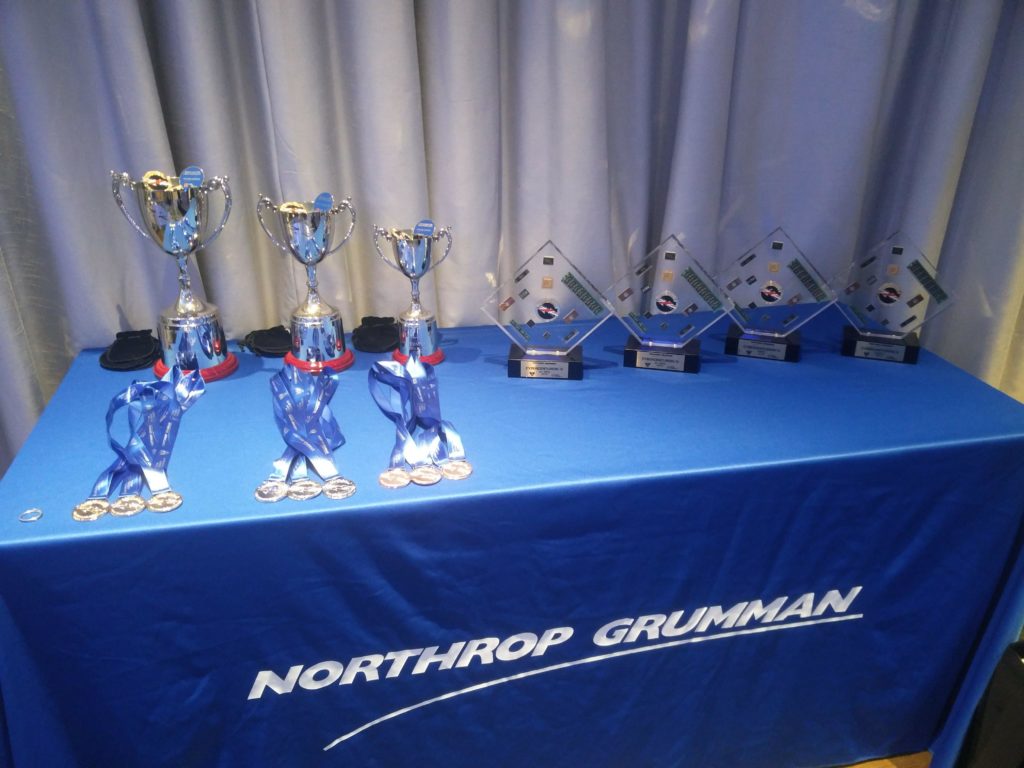 The trophies to be awarded on display