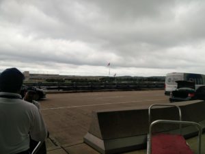 United States flags flying at Washington Dulles Airport