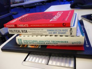 A selection of books to aid with cyber intelligence
