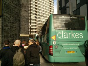 Two coaches that were going to be taking us to the competition