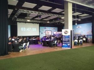 The competition hall full of the competing teams